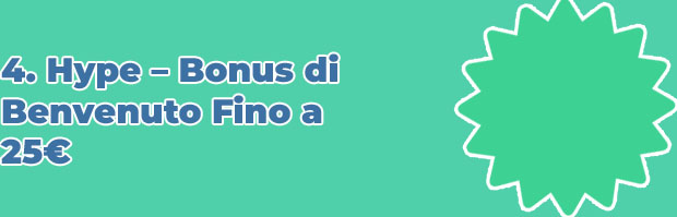 Bonus benvenuto immediato