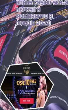 Casino bonus benvenuto senza deposito